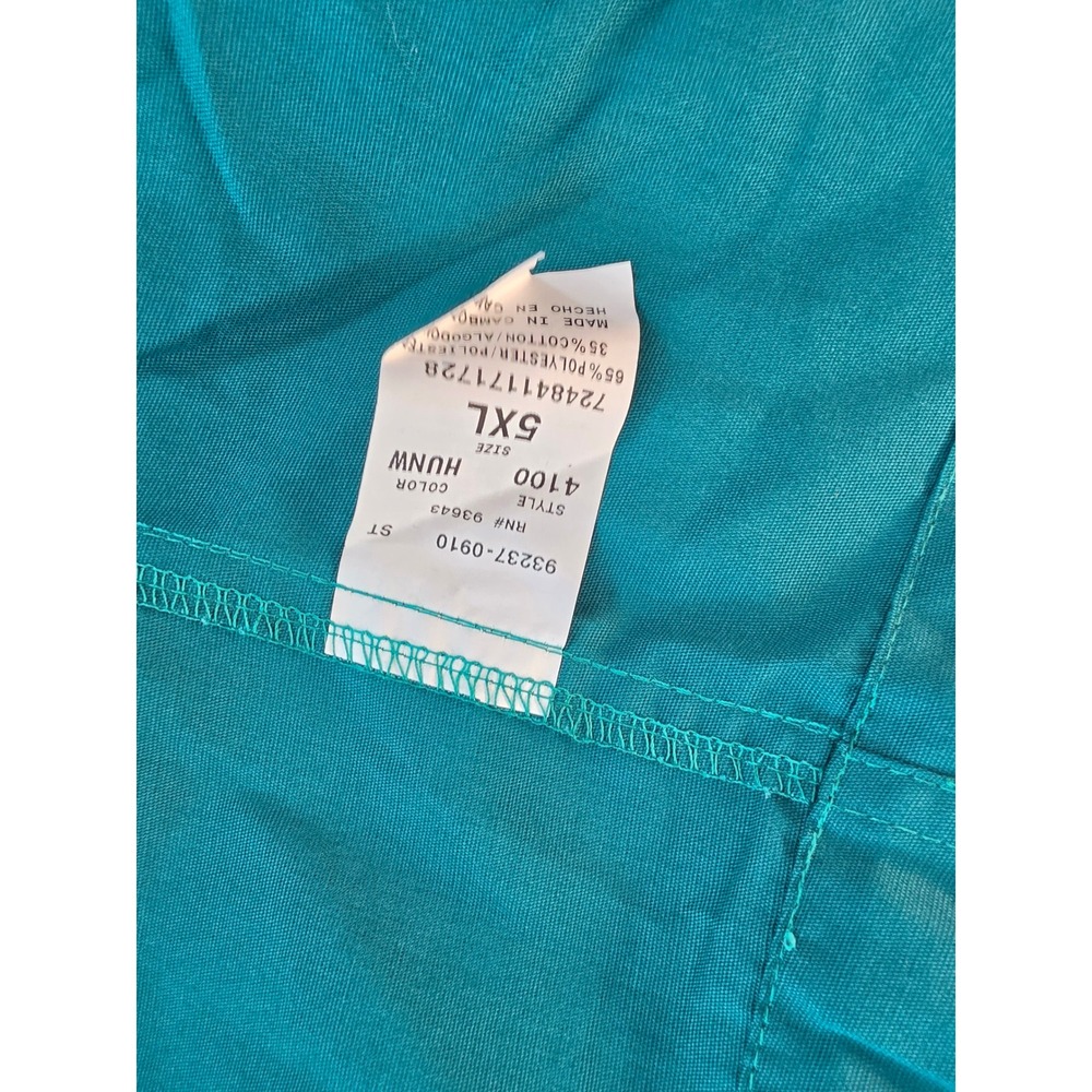 Cherokee Workwear Scrub Pants 5XL Teal Green Drawstring Medical Uniform 4100 NEW - Picture 4 of 5